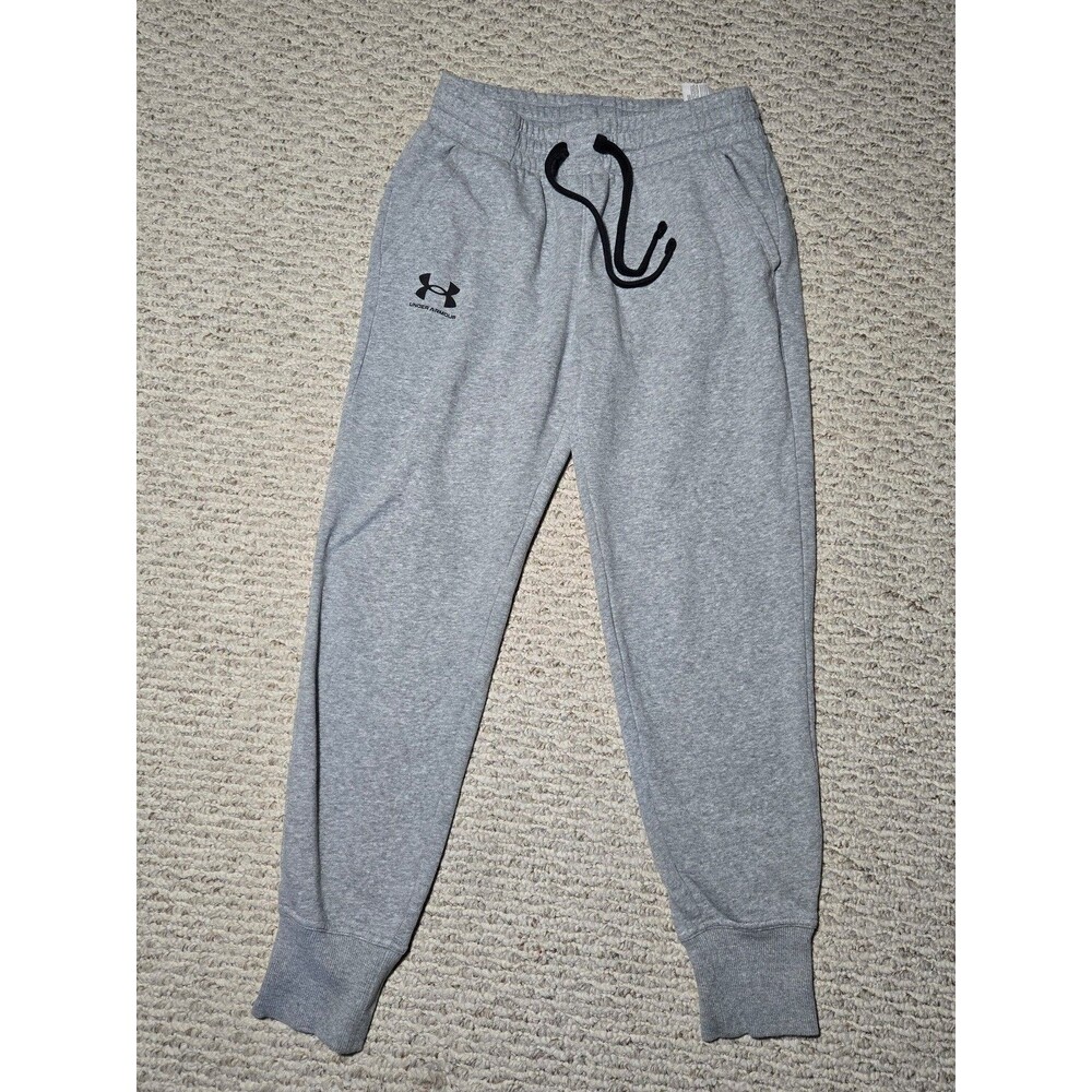 Under Armour Rival Fleece Joggers Women's Small Gray Sweatpants